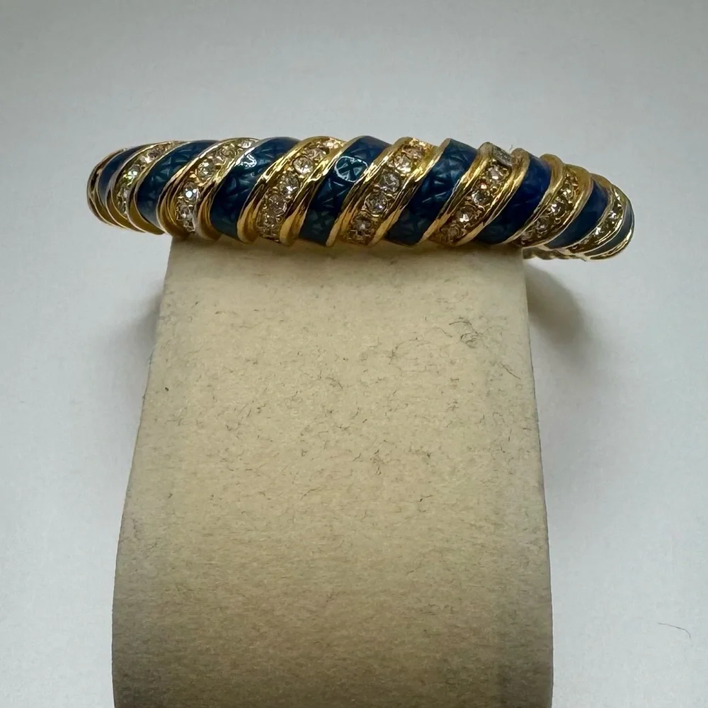 Camrose & Kross JBK Gold and Blue Bangle Bracelet - Picture 3 of 12